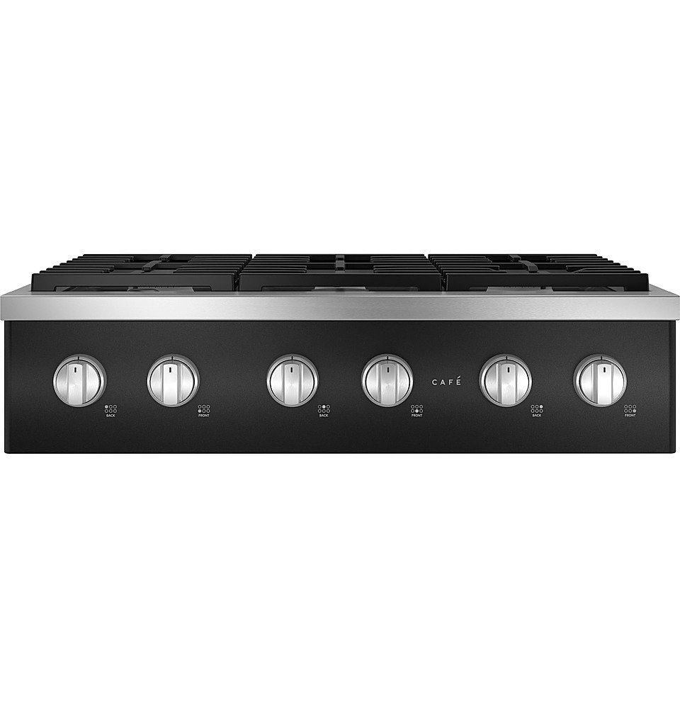 Zoom in on Alt View Zoom 11. Café - 36" Built-In Gas Cooktop with 6 Burners - Matte Black.