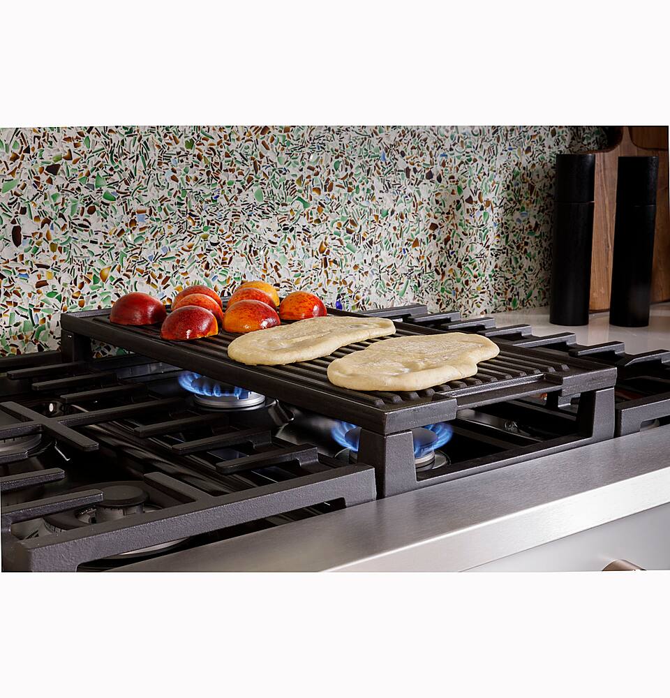 Alt View 36. Café - 36" Built-In Gas Cooktop with 6 Burners, Customizable - Matte Black.