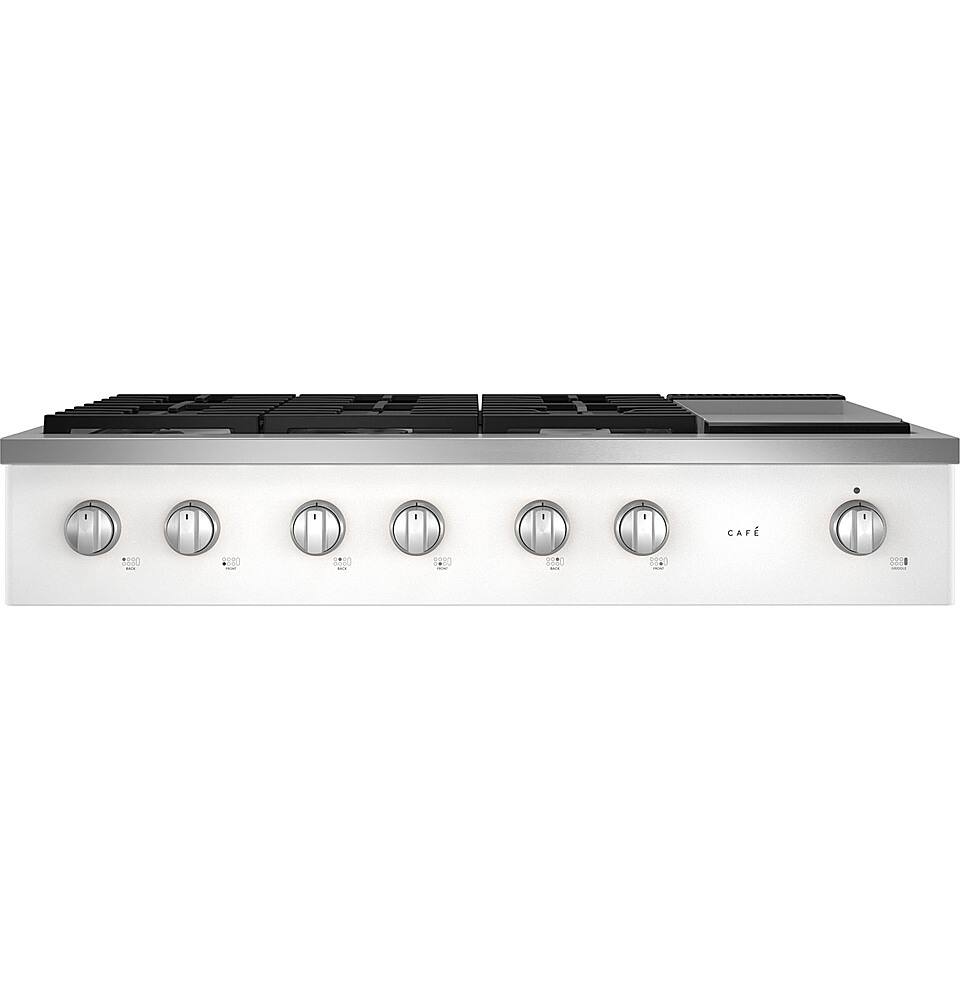 Alt View 17. Café - 48" Built-In Gas Cooktop with 6 Burners, Customizable - Matte White.