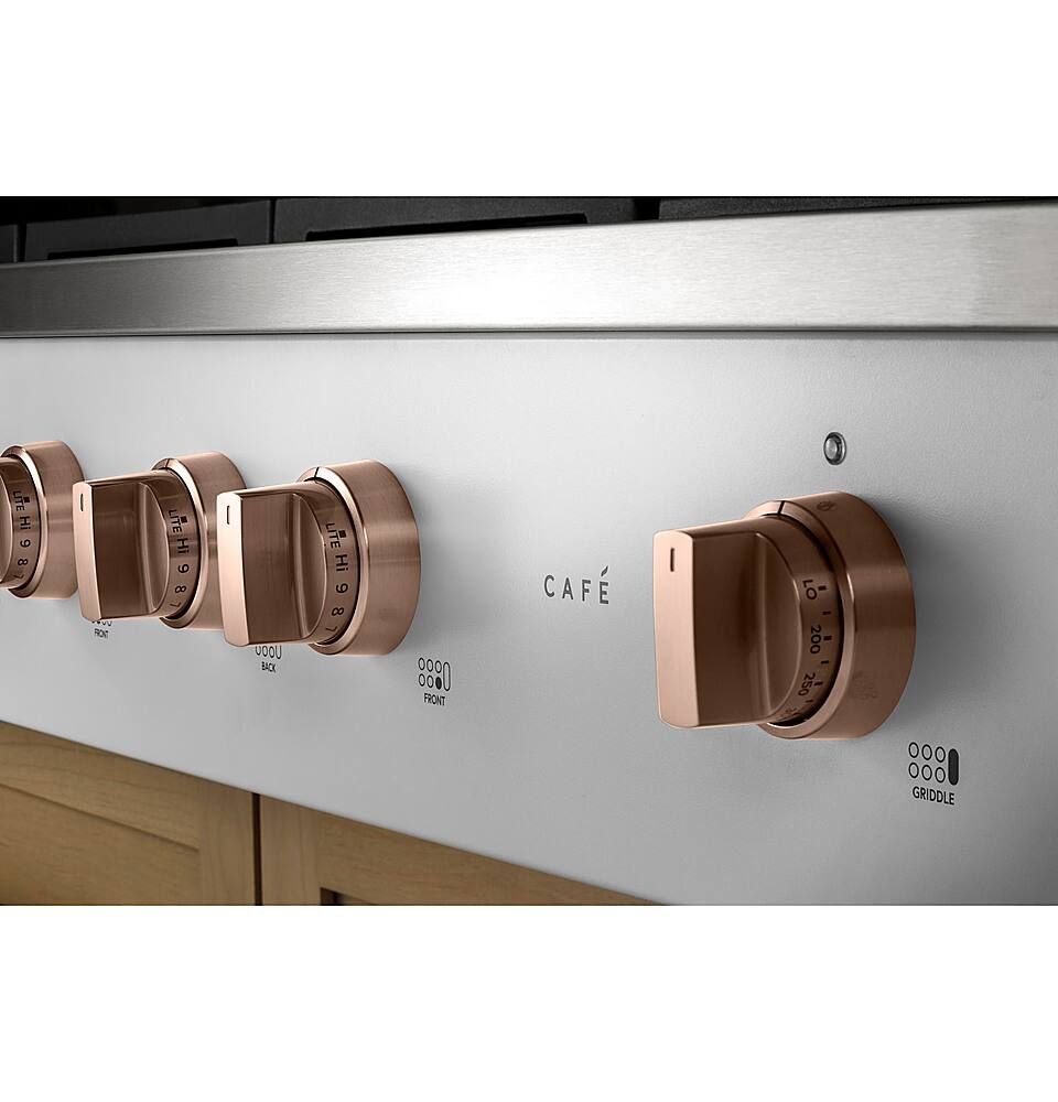 Alt View 19. Café - 48" Built-In Gas Cooktop with 6 Burners, Customizable - Matte White.