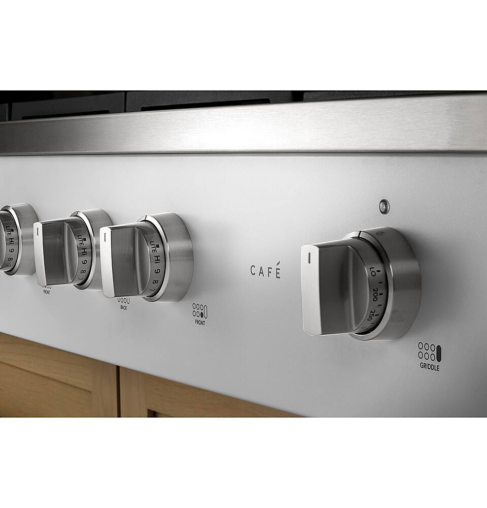 Alt View 20. Café - 48" Built-In Gas Cooktop with 6 Burners, Customizable - Matte White.