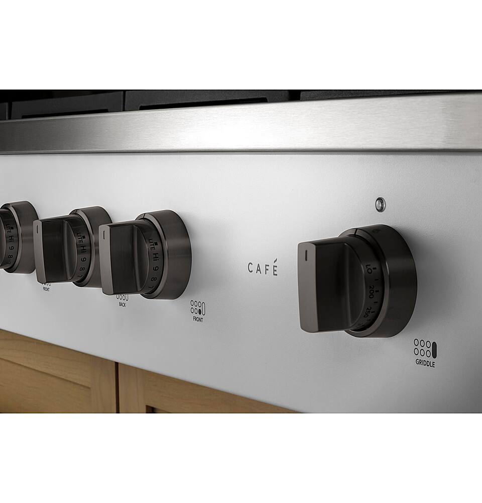 Alt View 21. Café - 48" Built-In Gas Cooktop with 6 Burners, Customizable - Matte White.