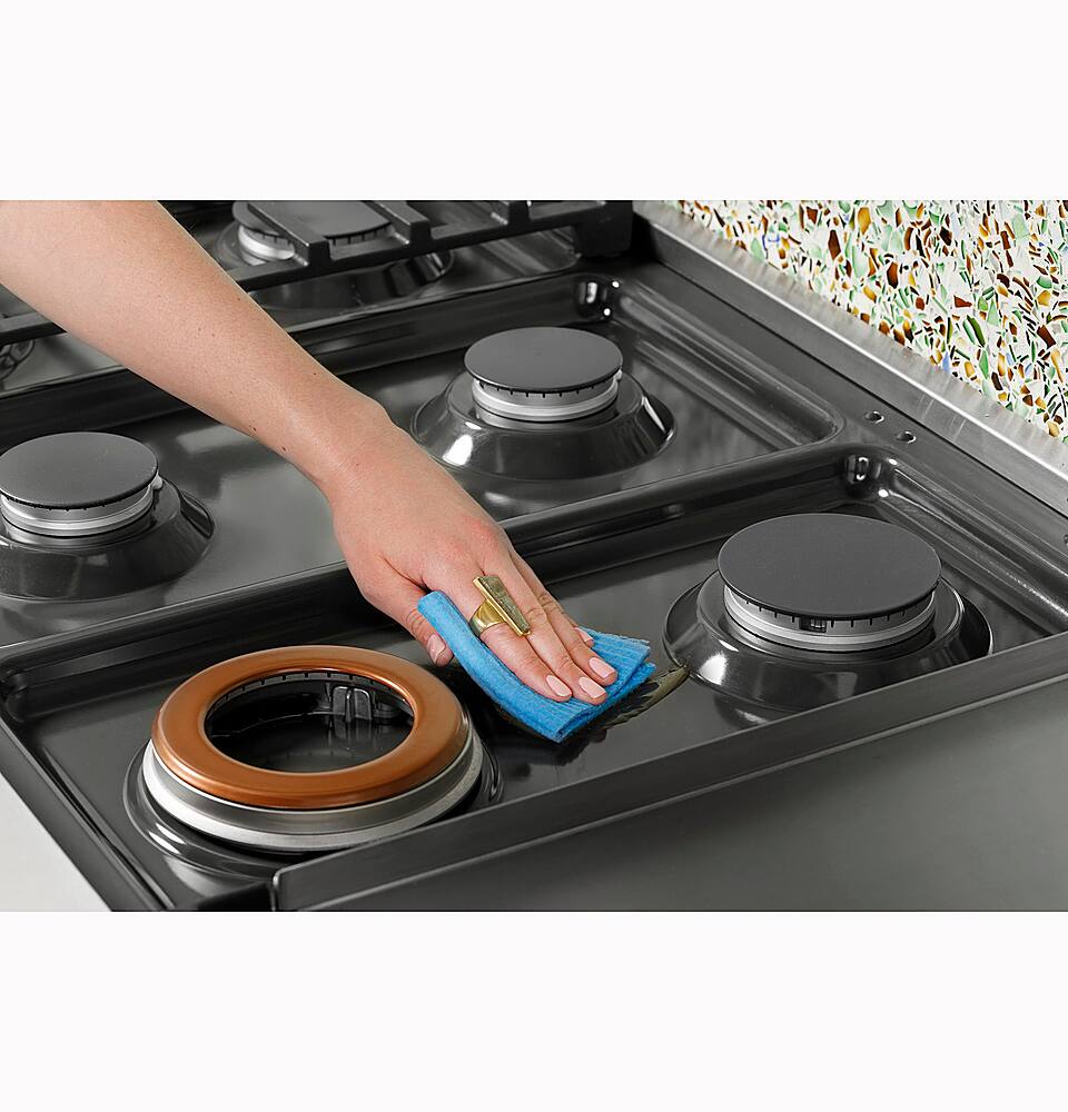 Alt View 23. Café - 48" Built-In Gas Cooktop with 6 Burners, Customizable - Matte White.