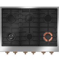 Café - 36" Built-In Gas Cooktop with 6 Burners, Customizable - Matte White - Front_Zoom