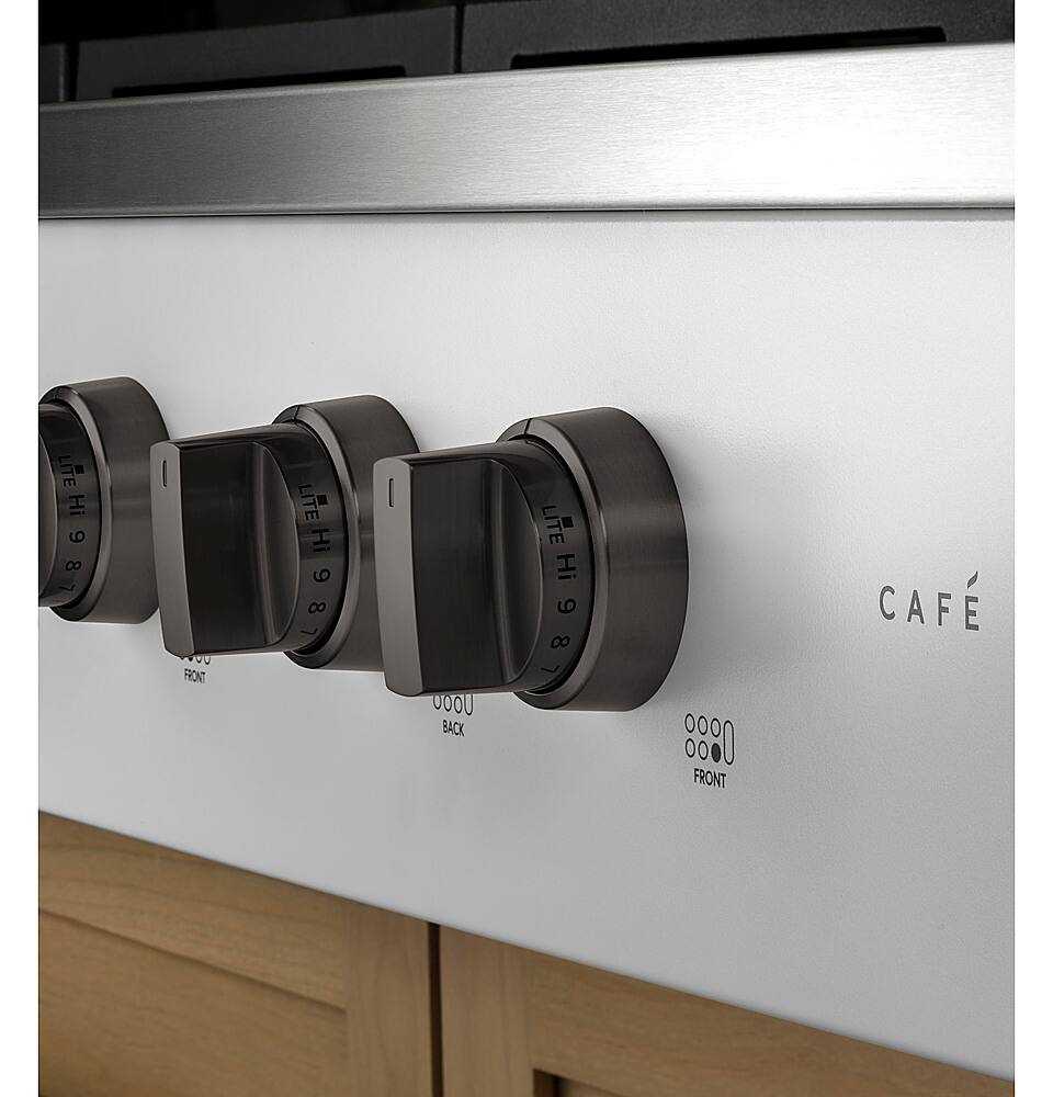 Alt View 19. Café - 36" Built-In Gas Cooktop with 6 Burners, Customizable - Matte White.