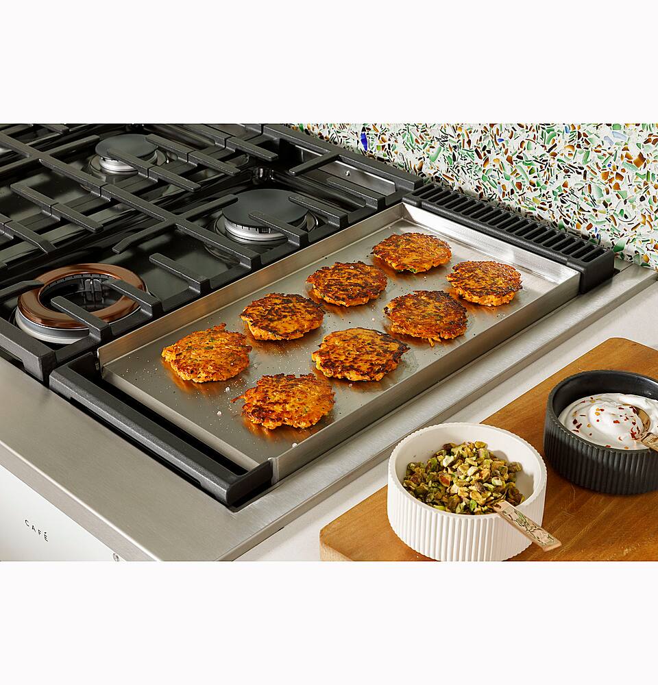 Alt View 24. Café - 48" Built-In Gas Cooktop with 6 Burners, Customizable - Matte Black.