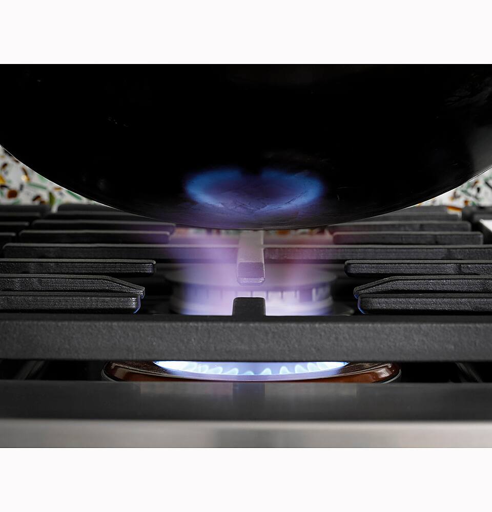 Alt View 27. Café - 48" Built-In Gas Cooktop with 6 Burners, Customizable - Matte Black.