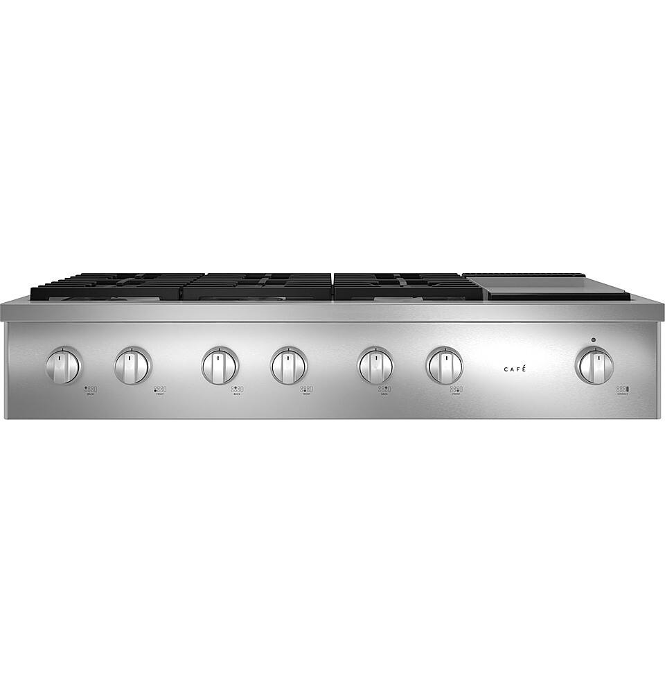 Café 48" Built In Gas Cooktop with 6 Burners, Customizable Stainless