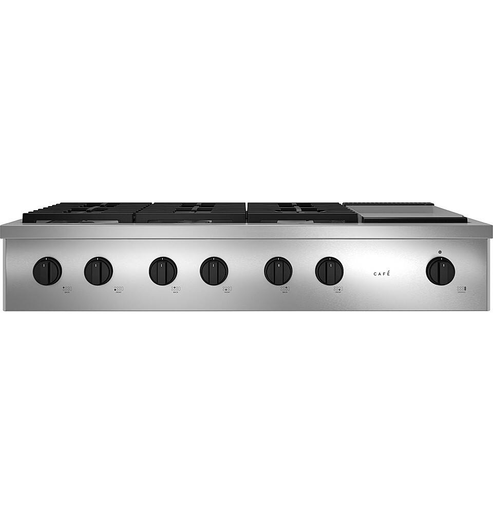 Alt View 17. Café - 48" Built-In Gas Cooktop with 6 Burners, Customizable - Stainless Steel.