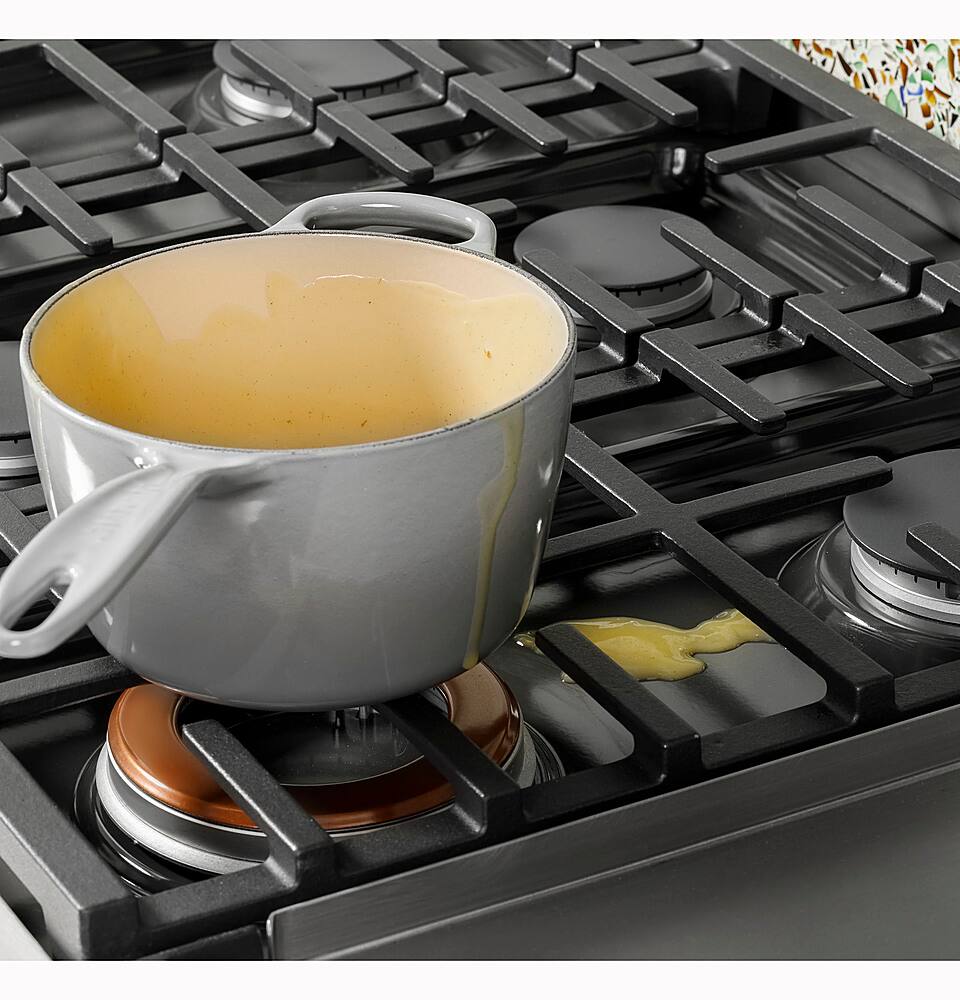 Alt View 26. Café - 48" Built-In Gas Cooktop with 6 Burners, Customizable - Stainless Steel.