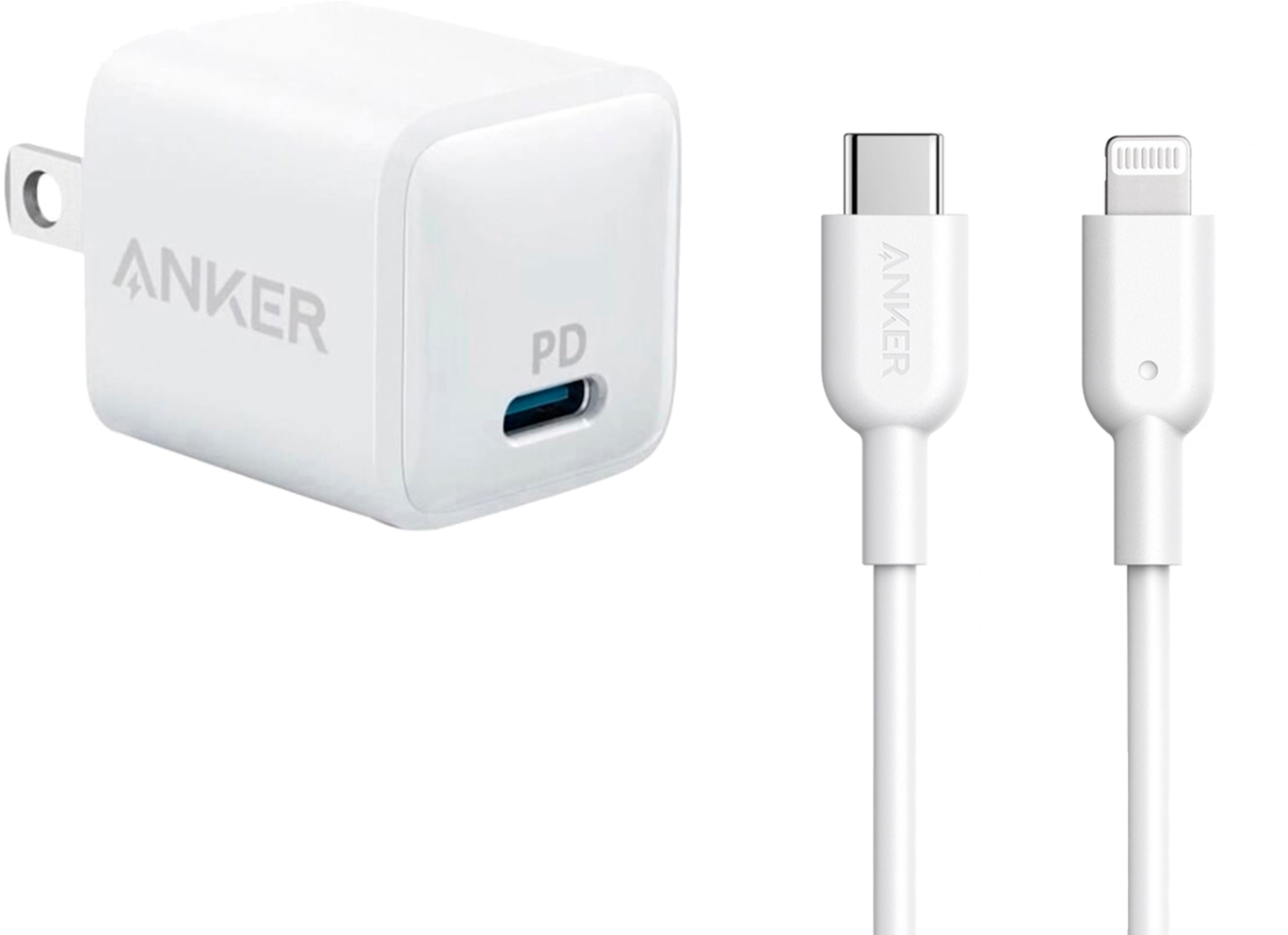 Anker PowerPort PD Nano 20W USB-C Wall Charger with 6-ft USB-C to Lightning  Cable for iPhone White B2634J22-1 - Best Buy