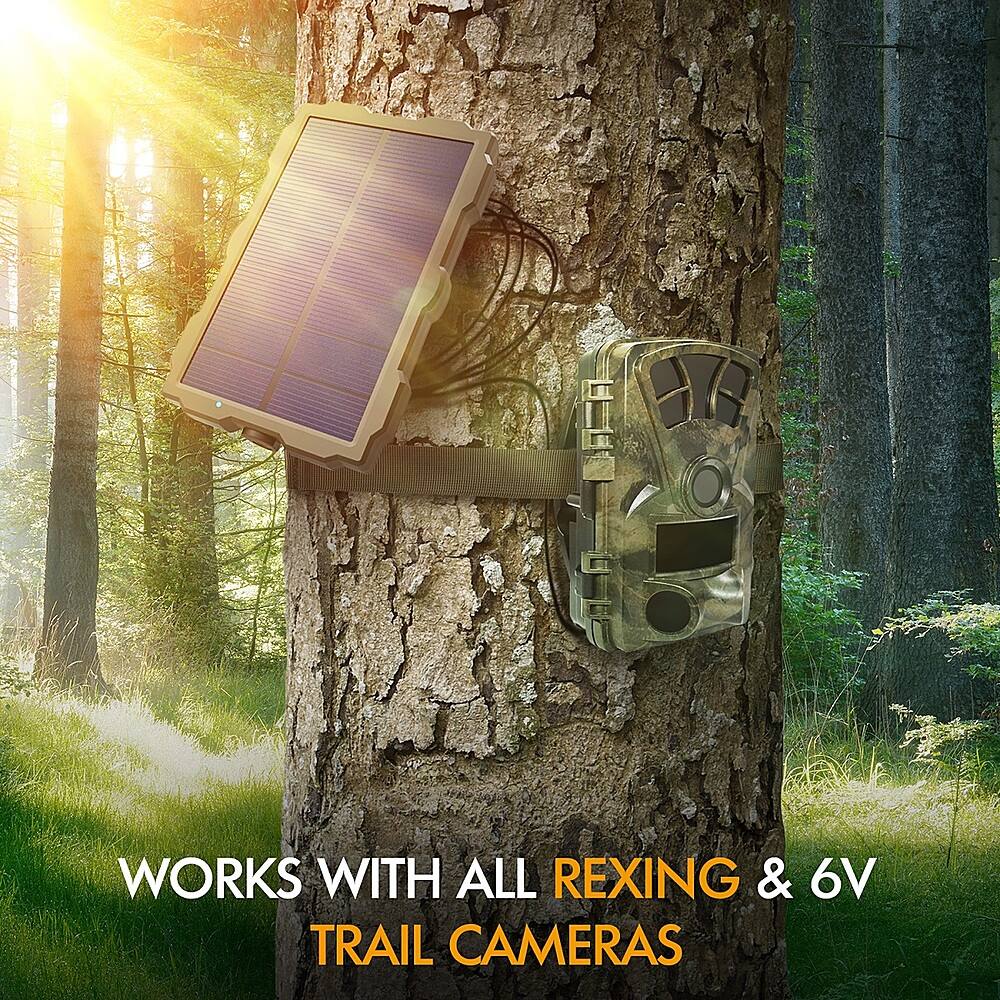 Alt View 15. Rexing - Solar Panel for Rexing H1, H1 Blackhawk, H2, H3, H6 Trail Camera - Green.
