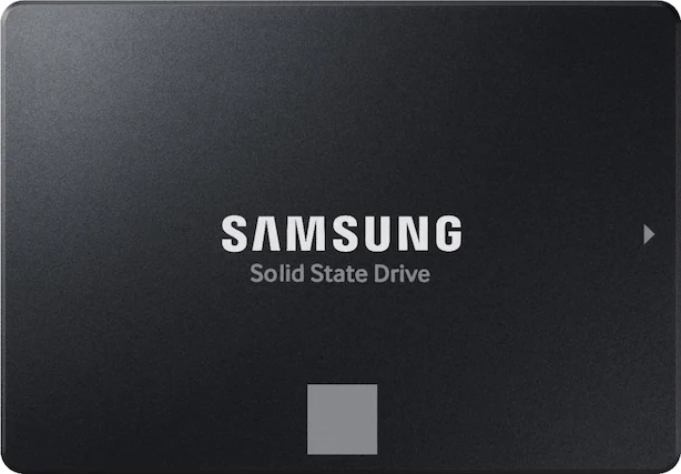 Front. Samsung - Geek Squad Certified Refurbished 870 EVO 500GB SATA Solid State Drive - Black.