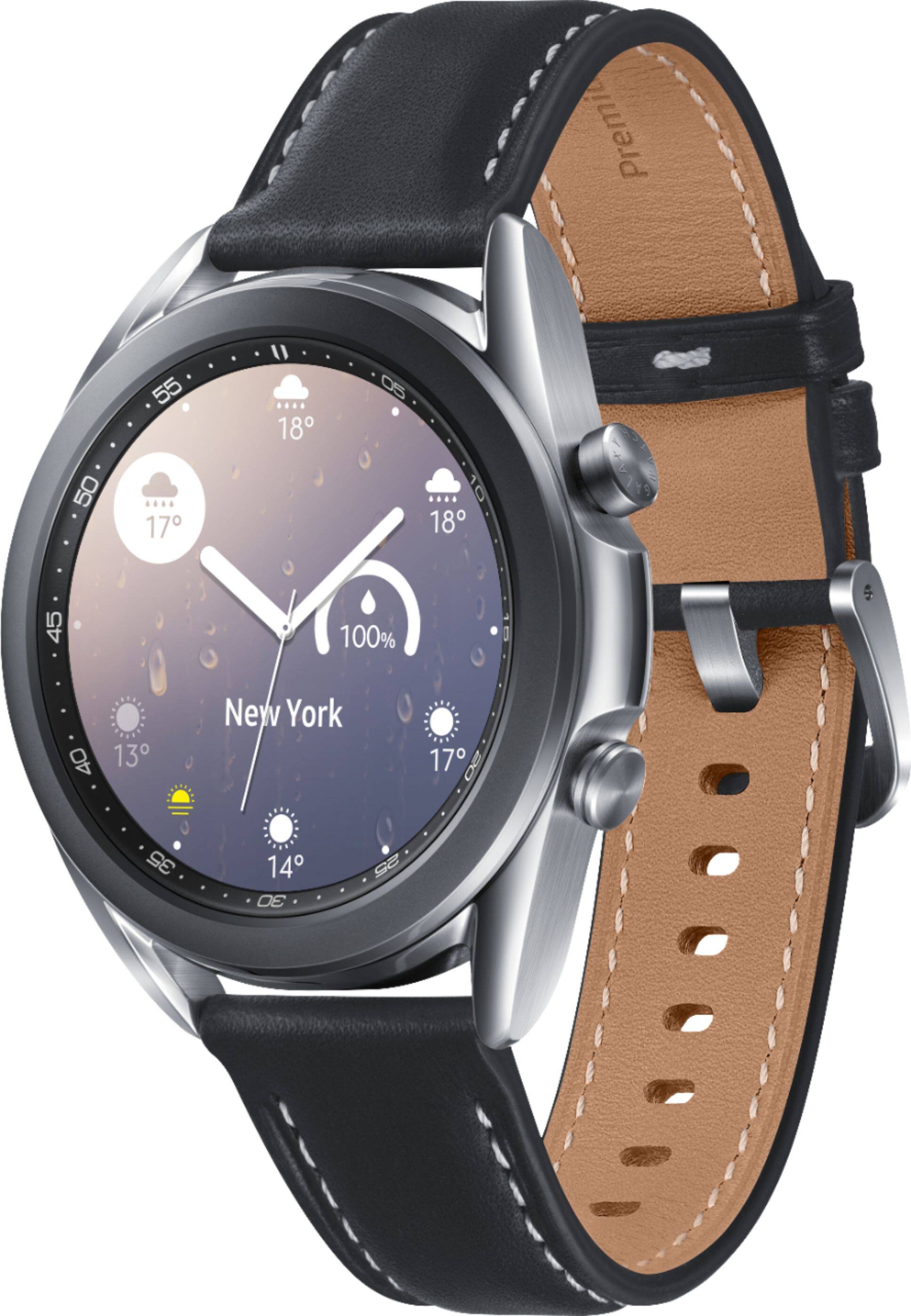 Alt View 11. Samsung - Geek Squad Certified Refurbished Galaxy Watch3 Smartwatch 41mm Stainless - Mystic Silver.