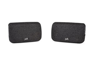 Polk Audio - Wireless Surround Speakers (Pair) for Polk React and Polk Magnifi Soundbars - Black