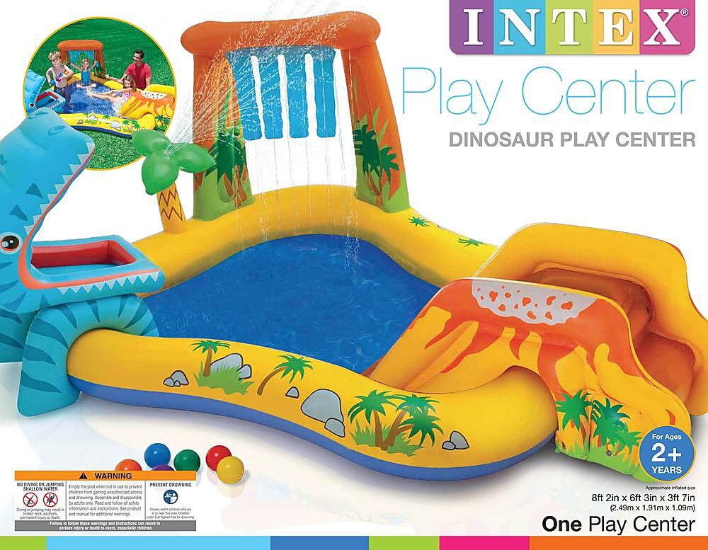 Alt View 14. Intex - Dinosaur Play Center Inflatable Kids Set Swimming Pool.