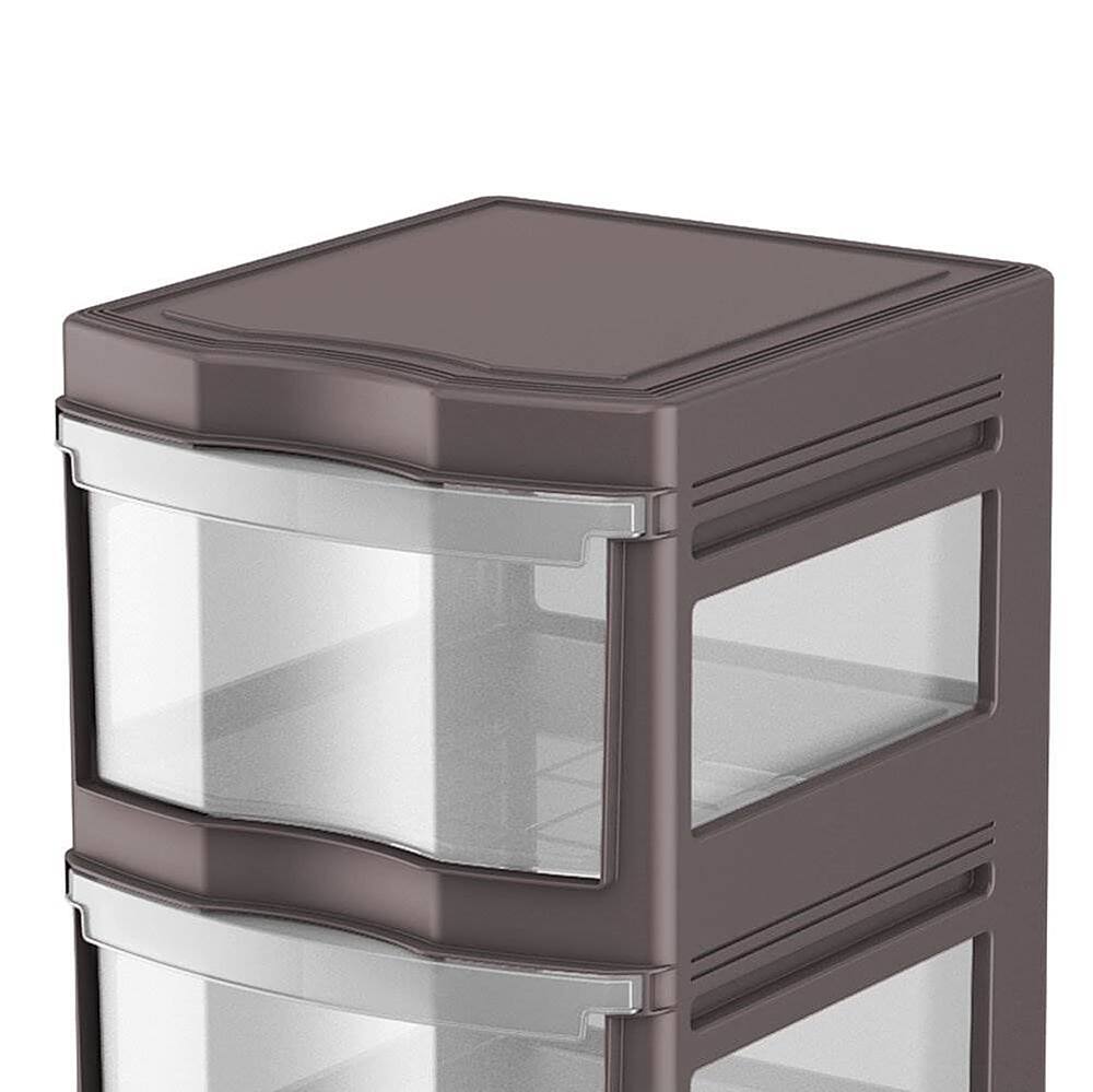 Alt View 11. Life Story - Classic 3 Shelf Storage Container Organizer Plastic Drawers - Gray.
