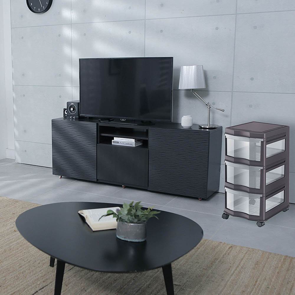 Alt View 13. Life Story - Classic 3 Shelf Storage Container Organizer Plastic Drawers - Gray.