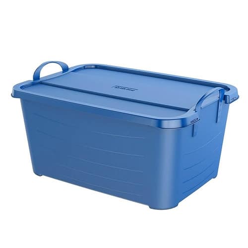 Life Story - Blue Stackable Closet Organization & Storage Box Container, 55 Quart - Blue