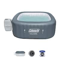 Coleman SaluSpa 4 Person Portable Inflatable Outdoor AirJet Square Hot Tub, Grey - Alt_View_Standard_11