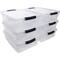 RubberMaid - Cleverstore Plastic Storage Tote Container with Lid (6 Pack)-Front_Standard