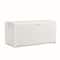 Suncast - 99 Gallon Heavy Duty Resin Wicker Horizontal Outdoor Deck Box - White-Front_Standard