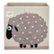 Front Zoom. 3 Sprouts - Kids Childrens Foldable Fabric Storage Cube Bin Box, Polka Dot Sheep.