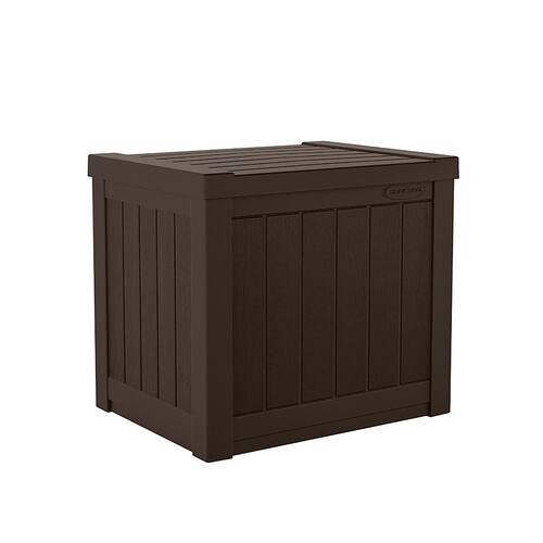 Suncast - Resin Indoor Outdoor Patio Storage Deck Box - Java-Front_Standard 
