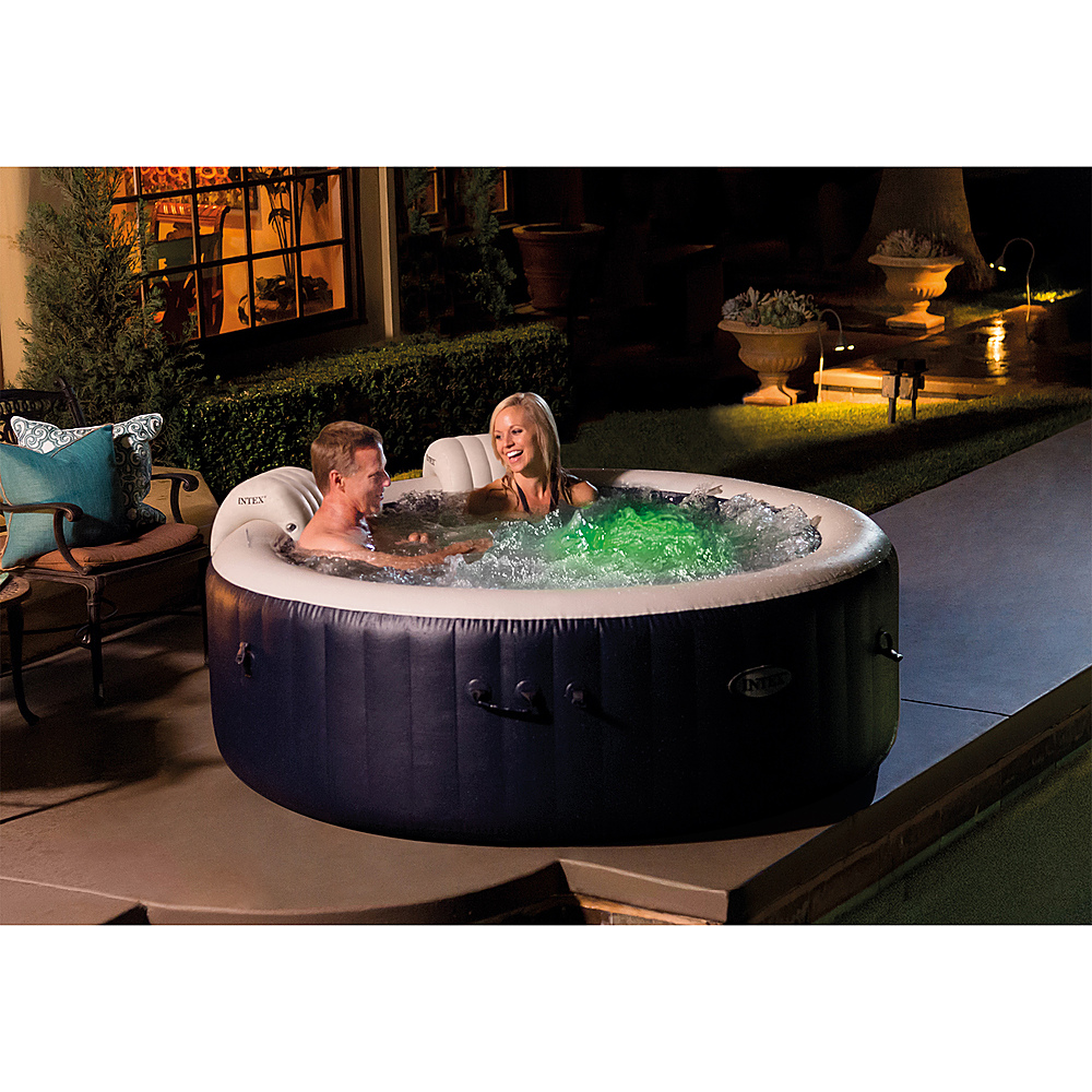 Intex PureSpa Plus 4 Person Portable Inflatable Hot Tub Bubble Jet Spa ...
