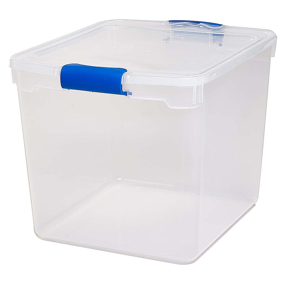 Homz Heavy Duty Modular Clear Plastic Stackable Storage Tote