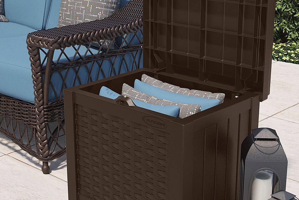 Alt View 11. Suncast - Outdoor Patio Storage Box - Java.