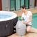 Alt View 19. Bestway - Inflatable Hot Tub w/ Pump - Black.
