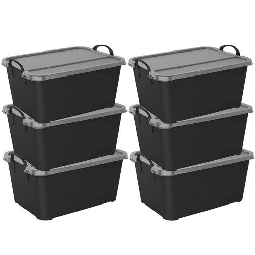 Life Story - Stackable Locking Closet & Storage Box, (6 Pack)