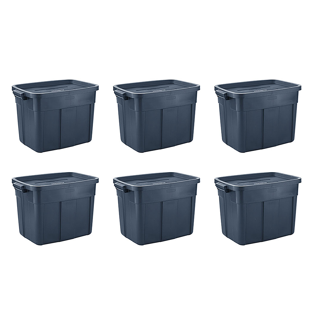 RubberMaid - Stackable Storage Container (6 Pack) - Dark Indigo Metallic