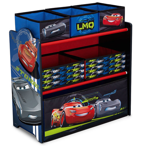 Delta Children - Disney Pixar Cars 6 Different Sized Bins Toy Storage Organizer