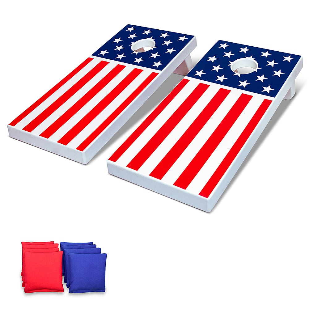 GoSports - Cornhole Regulation Size Bean Bag Outdoor Lawn Game, American Flag