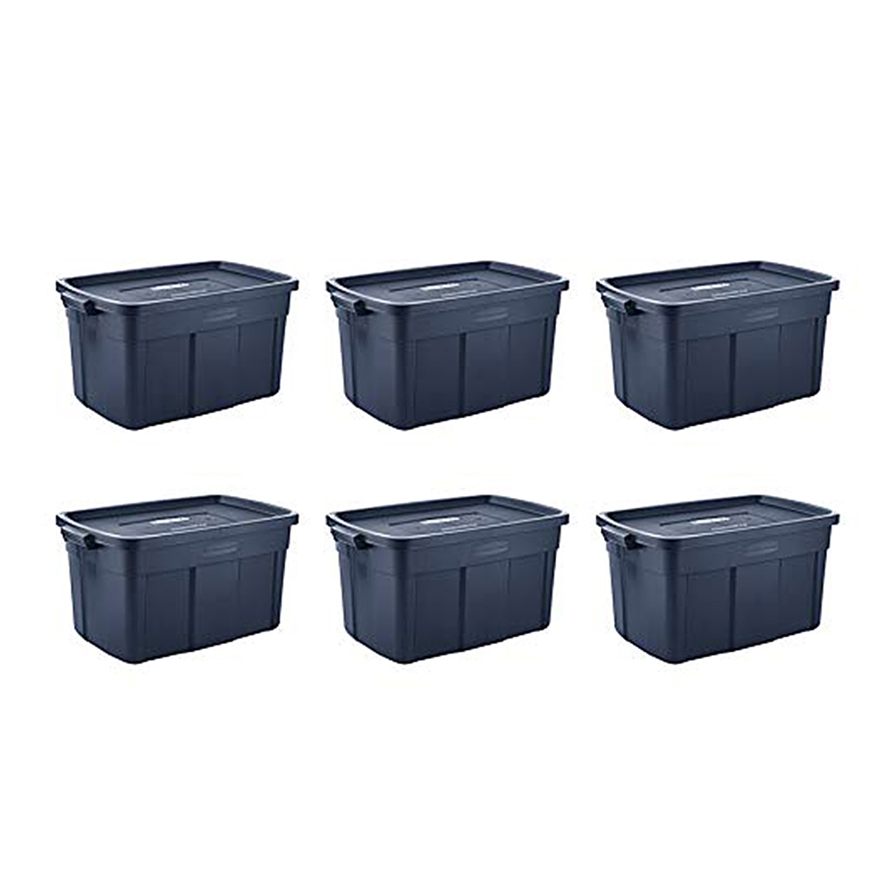 RubberMaid - 31 Gallon Rugged Stackable Storage Tote Container (6 Pack)