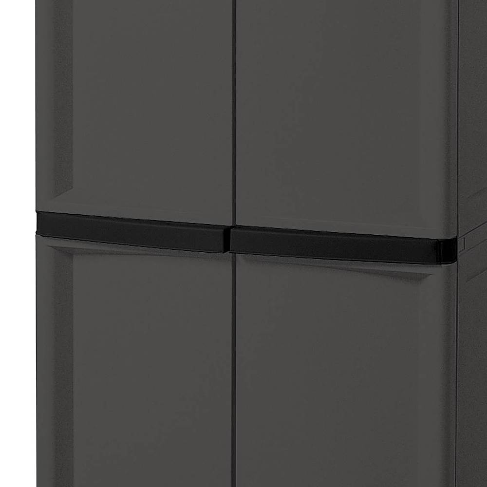 Alt View 13. Sterilite - Adjustable 4-Shelf Gray Storage Cabinet With Doors, 2 Pack.