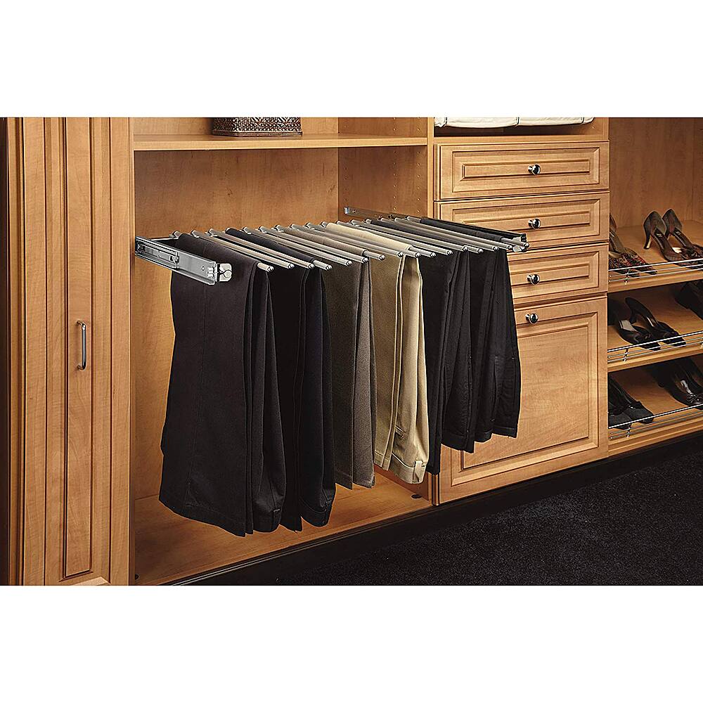 Alt View 13. Rev-A-Shelf - Closet Pullout Pants Rack - Chrome.