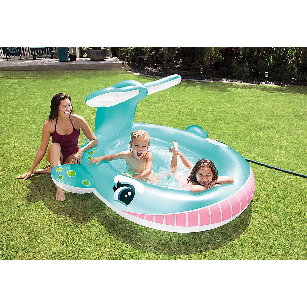 Alt View 12. Intex - Inflatable Whale Spray Kiddie Pool for Kids 2+.