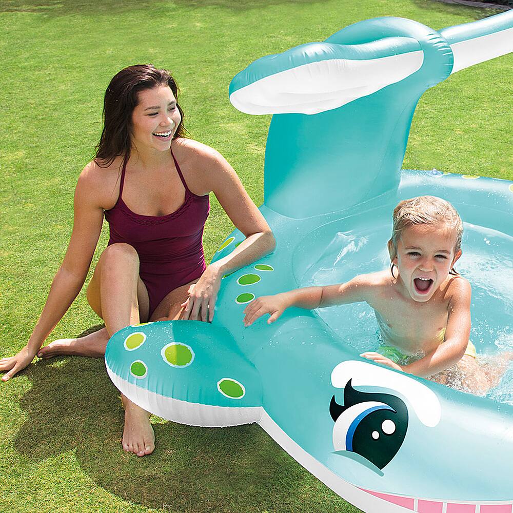 Alt View 15. Intex - Inflatable Whale Spray Kiddie Pool for Kids 2+.