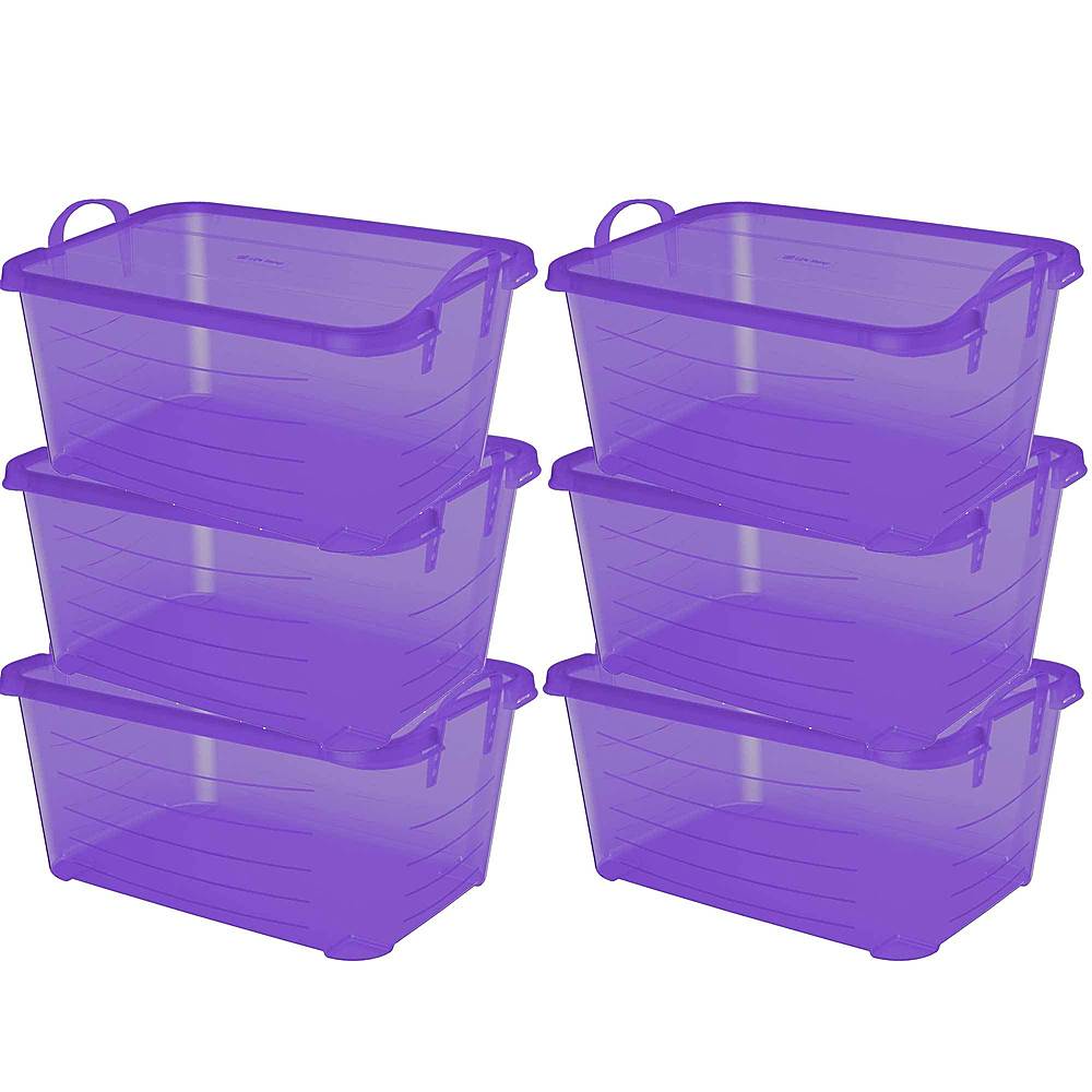 Front. Life Story - Stackable Closet & Storage Box Containers (6 Pack).