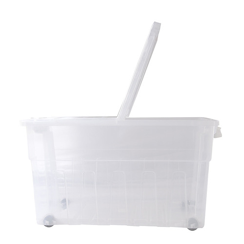 Paragon Plastic - Divided Storage Box Tote w/ Wheels (10 Pack)