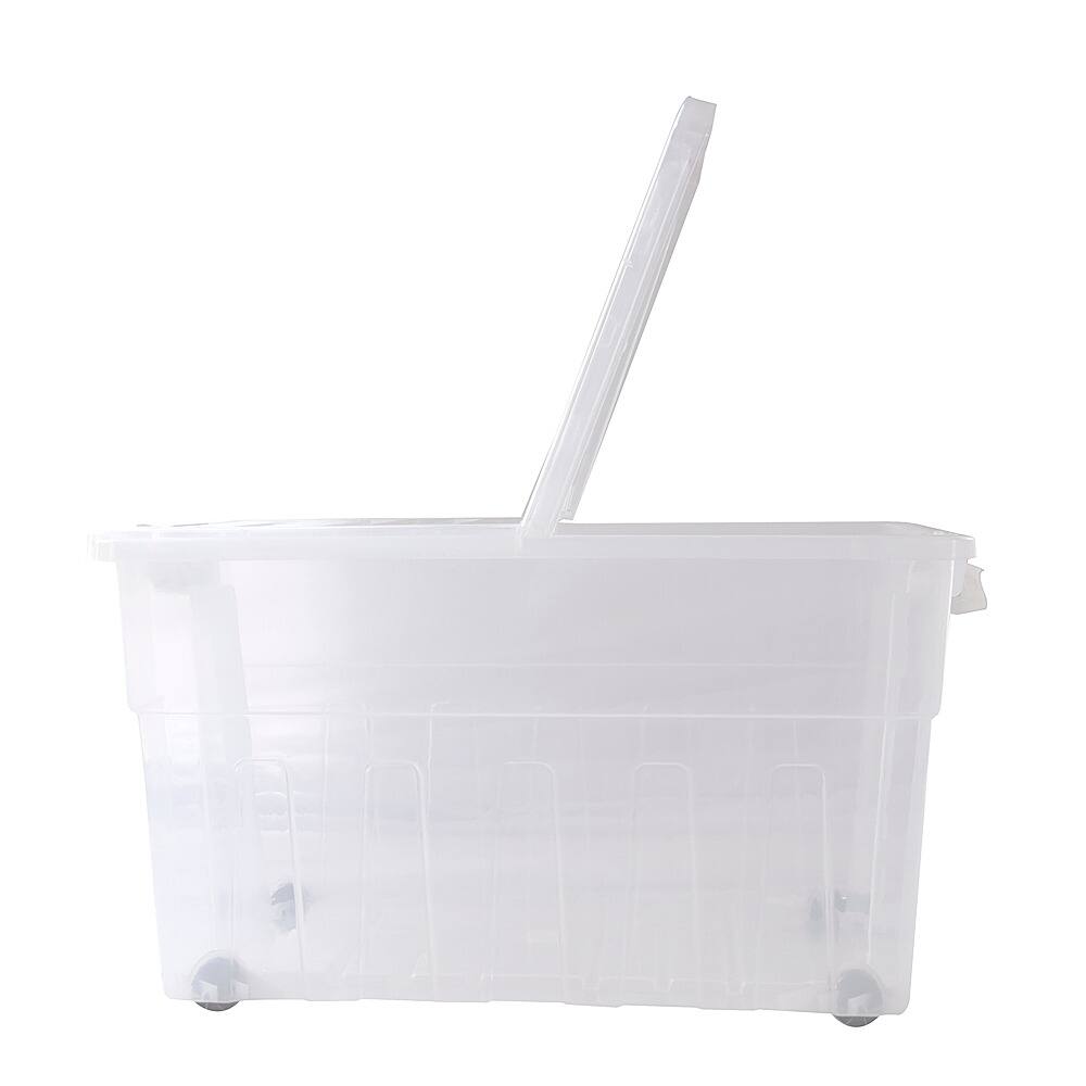 Best Buy: Paragon Plastic Divided Storage Box Tote w/ Wheels (10 Pack ...