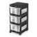 Front Zoom. Life Story - Classic Standing Plastic Storage Organizer and Drawers - Black.