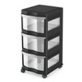 Alt View Zoom 11. Life Story - Classic Standing Plastic Storage Organizer and Drawers - Black.