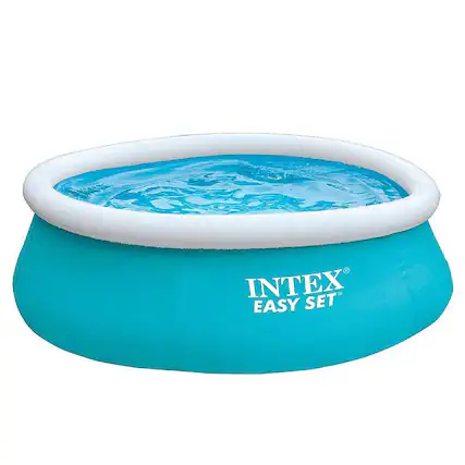 Alt View 11. Intex - 6ft x 20in Easy Set Inflatable Outdoor Kids Swimming Pool - Multi.