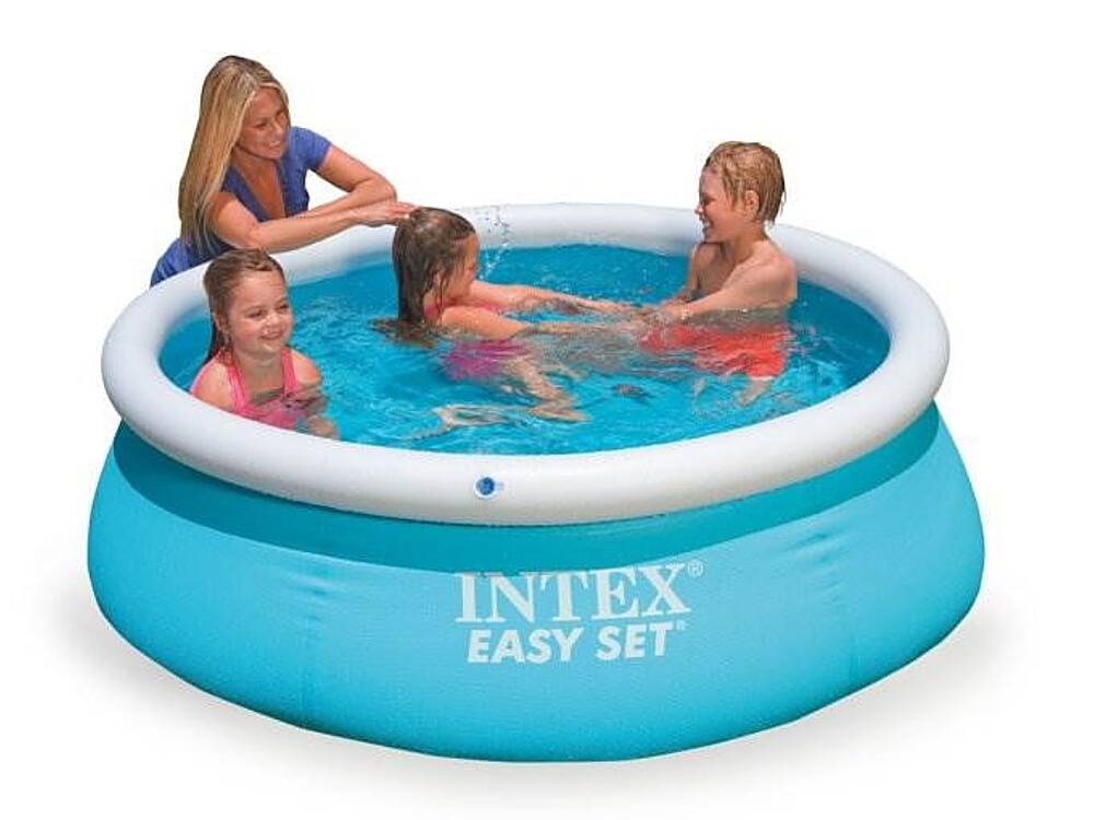 Alt View 12. Intex - 6ft x 20in Easy Set Inflatable Outdoor Kids Swimming Pool - Multi.