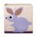 Front Zoom. 3 Sprouts - Children's Foldable Fabric Storage Cube Box Soft Toy Bin, Bunny Rabbit.