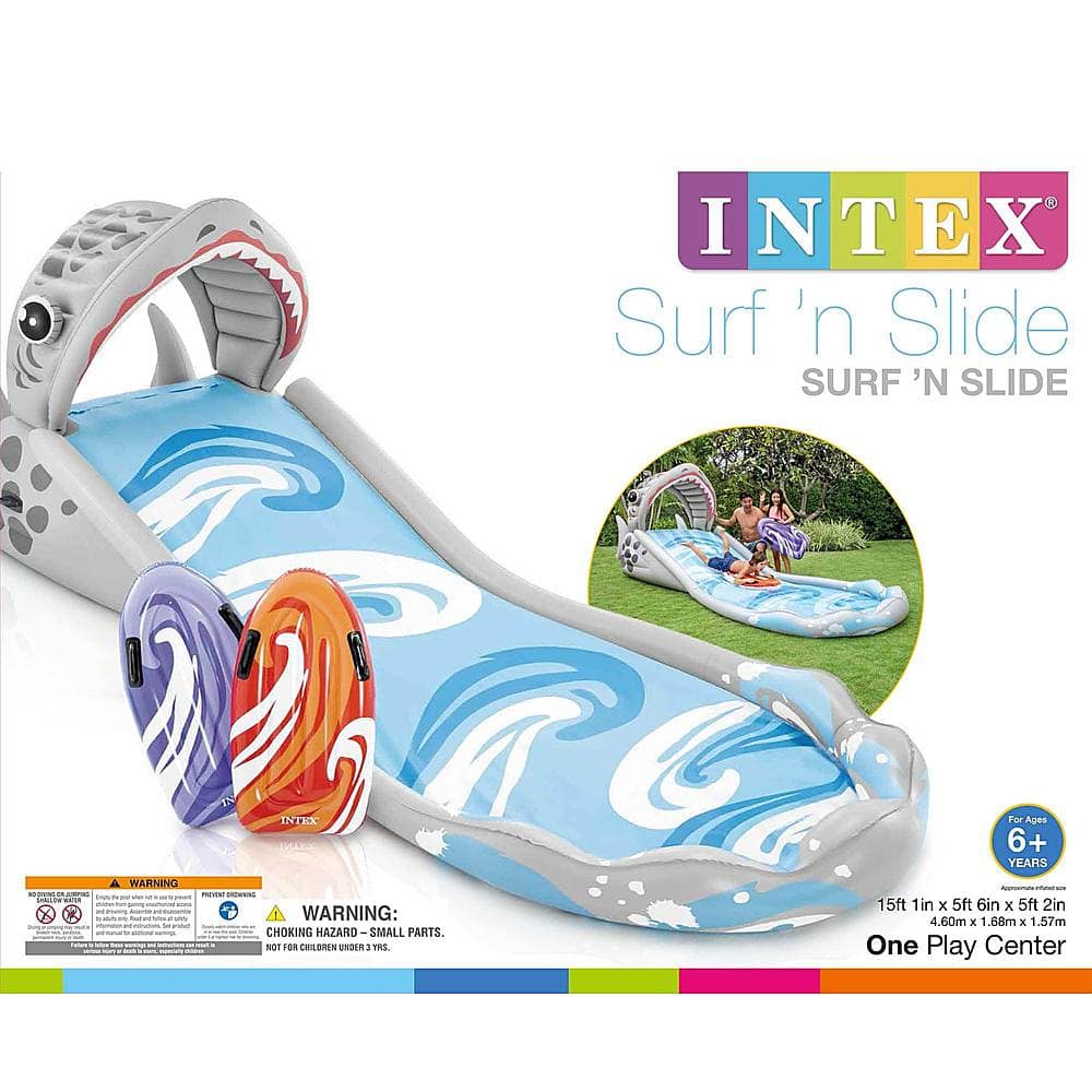 intex island with slide